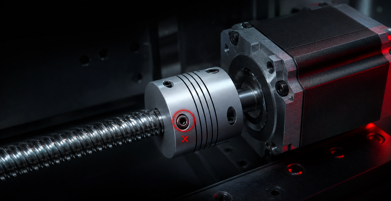 Cuplaj CNC slabit care poate produce erori de dimensiune si deplasari necontrolate